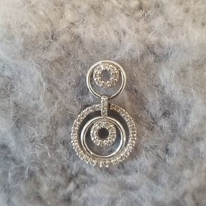 Sterling Silver Pendant With Cubic Zirconia Detail